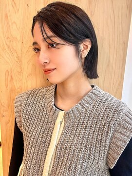 ラフ フロム ガーデン(Laf from GARDEN) ショートヘア/ダークアッシュ/韓国風/縮毛矯正/シアーカラー