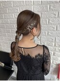 結婚式・2次会☆ローポニー/ロング/金箔アレンジ