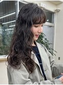 パーマ女子　ニュアンスパーマ　ロングパーマ　海外パーマ