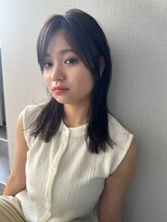 アム(amu)&nbsp;外ハネミディアム/くびれミディアム/前髪長め/ワンカール/小顔