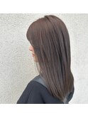 ブリーチなしグレージュカラー/グレージュ/透明感カラー
