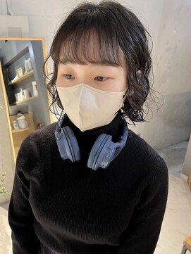 コフィー バイ メルト 吉祥寺(cofy by melt) 【三ツ井】20代 無造作パーマ ショートボブパーマ 透明感カラー