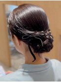 タイトシニヨン　～結婚パーティーヘアアレンジ～