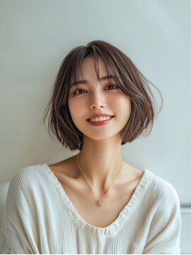 e.m.a プレミアムビューティーサロン 栄駅店(e.m.a PREMIUM BEAUTY SALON) ボブ/イメチェン/外ハネボブ/美髪/ワイドバング/髪型