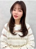 韓国レイヤー/ワインレッド/マロンベージュ/イメチェン/吉祥寺