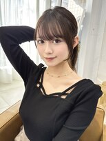レイリー 原宿 表参道(Rayreee)&nbsp;顔まわりカットで盛れるポニーテール/流し前髪/原宿