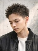 短髪ツーブロック直毛デジタルパーマ寝ぐせ