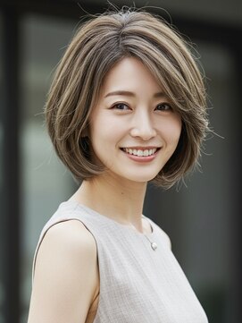 レヴィア(REVIA) 白髪ぼかしハイライトブリーチミルクティーベージュ