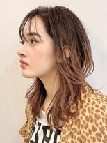 ピークアブー 原宿ハラカド(PEEK-A-BOO)&nbsp;ミディアムウルフレイヤー/グラデーションカラー/薄め前髪くせ毛