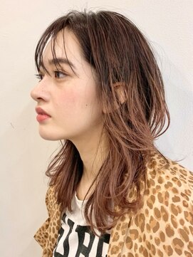 ピークアブー 原宿ハラカド(PEEK-A-BOO) ミディアムウルフレイヤー/グラデーションカラー/薄め前髪くせ毛