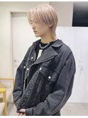 メンズカルマヘア・ハイトーンベージュ・ハイレイヤーウルフ