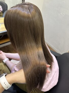 アリスバイアフロート 自由が丘(ALICe by AFLOAT) ＊ ブリーチなしダブルカラーで明るめbeige
