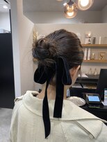 カモン(CAMON)&nbsp;ベロアリボン×タイトシニヨン