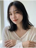 大人可愛いミディアム20代30代40代◎前髪ありくびレイヤー