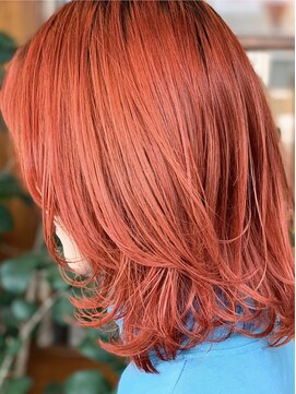 テトヘアー(teto hair) MEDIUM［おれんじ・レイヤー・グラデーション］