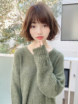 アンド ストーリーズ(&STORIES) 厚めバング【外ハネボブ/アッシュブラウン/スリークボブ】小林