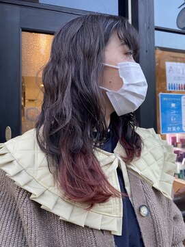 アトラ ハッピーヘアライフ 昭和町店(attra happyhairlife) デザインカラーレッド【attra】昭和町/天王寺/西田辺