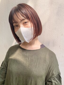 ココロクレド(COCOLO credo) 赤髪ツヤボブスタイル