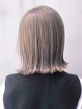 アルバム 銀座(ALBUM GINZA) ミルクティーボブ_ミニウルフテラコッタくすみブルー_ba323382