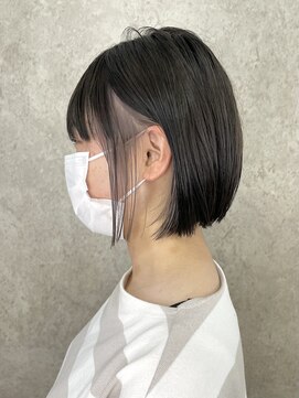 サンク 原宿 表参道(cinq) ダブルカラーケアブリーチインナーカラーイルミナカラーミニボブ