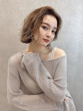 ケーツー エム 京都ラクエ(k-two emu) かきあげバング♪_ふわりくびれボブ__ナチュラルボブ/20代/30代