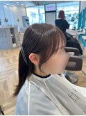 結んでも下ろしても可愛い顔まわり