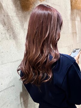 ミルヘアデザイン(mil hair design) ダブルカラーピンクベージュベージュカラーケアブリーチレイヤー