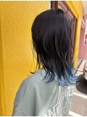裾カラーブルー