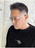 スキンフェード/シルバーアッシュカラー