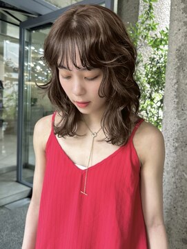 メゾンアクア 表参道(Maison ACQUA) ☆ブリーチなしダブルカラー オリーブ オリーブベージュ ボブ