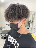 マッシュスパイラルパーマツイストスパイラル波巻きメンズ
