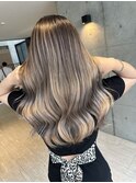 ★縮毛矯正くびれヘア夏のヘアアレンジハイライトカラー髪質改善