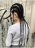 エクステ/コーンロウ×ポイントブレイズ(8本)