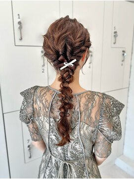 ベル 新宿店(Vel) 【白神】編みおろし/結婚式お呼ばれヘアメ新宿