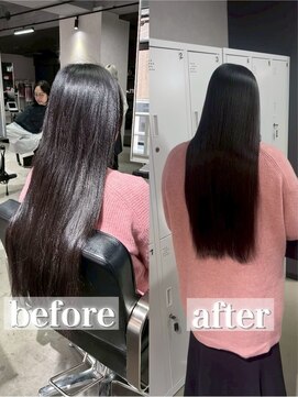 ザシェノンウメダ(THA CHAINON UMEDA) イメチェン/ピンクベージュ/アンブレラカラー/前髪/心斎橋