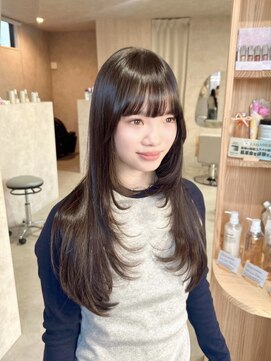 ヌーク(nook.) イメチェン/ピンクベージュ/アンブレラカラー/前髪/佐賀