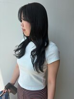 ロックス バイ マグ 松本(rocks BY MAG)&nbsp;20代30代大人美人小顔ブリーチなし韓国ヘアアッシュブラック