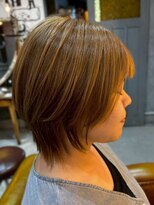アンティカザサロン(antiqua THE SALON)&nbsp;ベージュカラー 30代 顔周りカット ショートボブ レイヤー