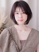 カバーヘア イヴ 戸頭店(COVER HAIR EVE)&nbsp;オリーブグレージュブリーチなし切りっぱなしボブレイヤー30代a
