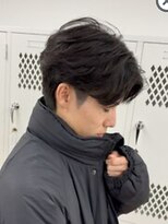 become men's hair 名駅EAST【10月3日 NEW OPEN(予定)】&nbsp;フェザーショート×センターパート/名古屋/名駅