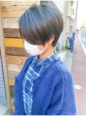 ハンサムショート大人女性人気☆小顔カット前下がりベージュ