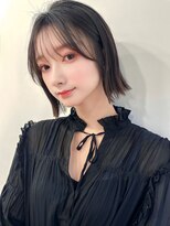 外ハネ韓国風ボブグレージュ_髪質改善/20代30代40代