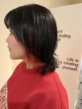 アイディール 心斎橋店(:ideal) ウルフスタイルインナーカラー