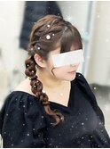 サイド編みおろし