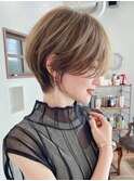 30代40代50代耳かけショート前髪なしハンサムショートカット