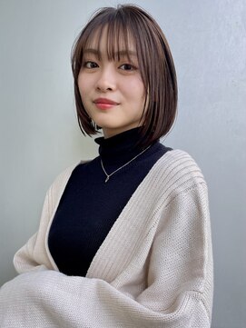 エアー 青山(AIR) 顎下ボブ/メルティブラウン/ショートボブ