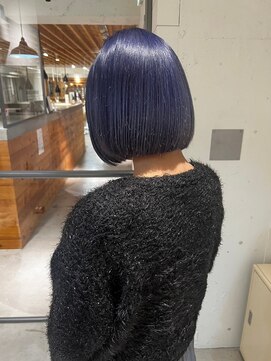 メロウマン(mellowman) [立川/mellowman]ブルーアッシュ×ミニボブ