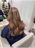 ナチュラル　バレイヤージュ　ロングレイヤー　