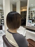ぱつっとボブ　切りっぱなしボブ