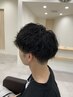 【メンズ人気No.3ツイストスパイラル☆】カット＋メンズパーマ　￥8000